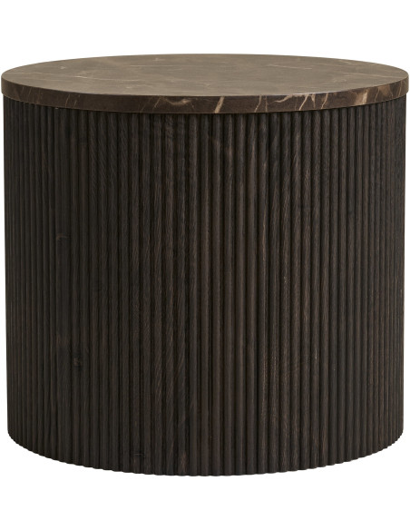 Table d’appoint effet marbre marron Ø45 x H40 cm Rota 