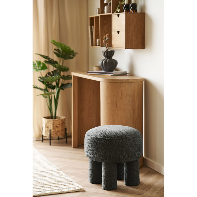 Canberra Pouf - Pouf, charcoal ø43x43 cm, HN1312 
