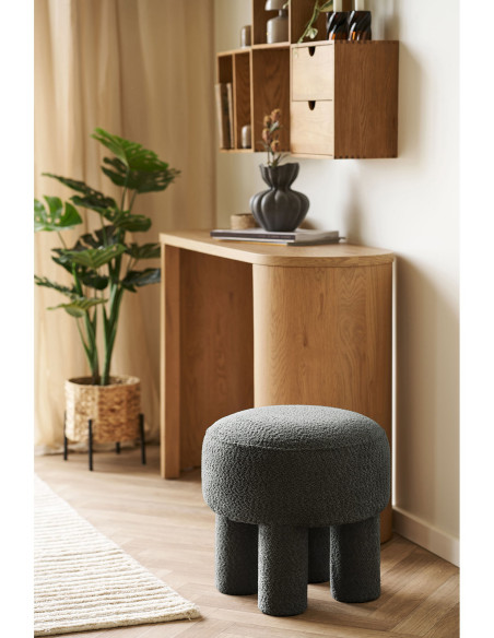 Canberra Pouf - Pouf, charcoal ø43x43 cm, HN1312 