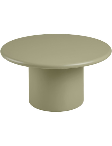 Table basse Ø80 cm MDF vert sauge mat H40 cm Nagano 