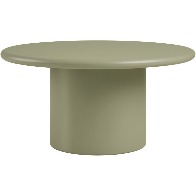 Table basse Ø80 cm MDF vert sauge mat H40 cm Nagano 
