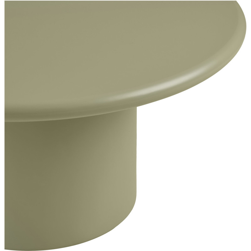 Table basse Ø80 cm MDF vert sauge mat H40 cm Nagano 