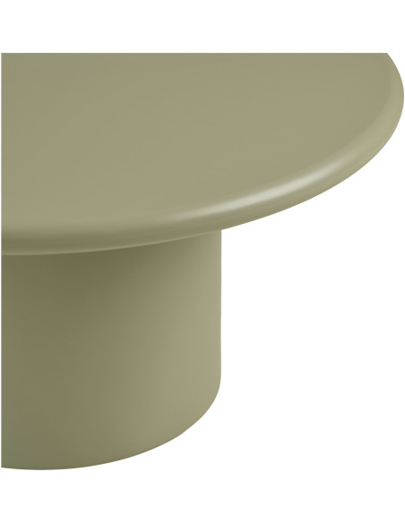Table basse Ø80 cm MDF vert sauge mat H40 cm Nagano 