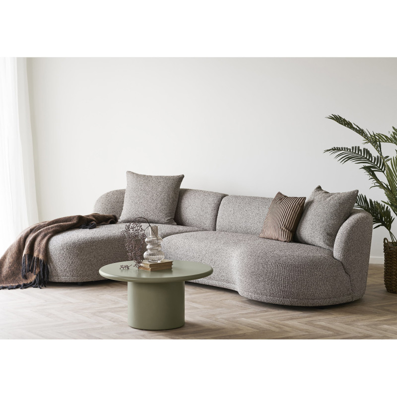 Table basse Ø80 cm MDF vert sauge mat H40 cm Nagano 