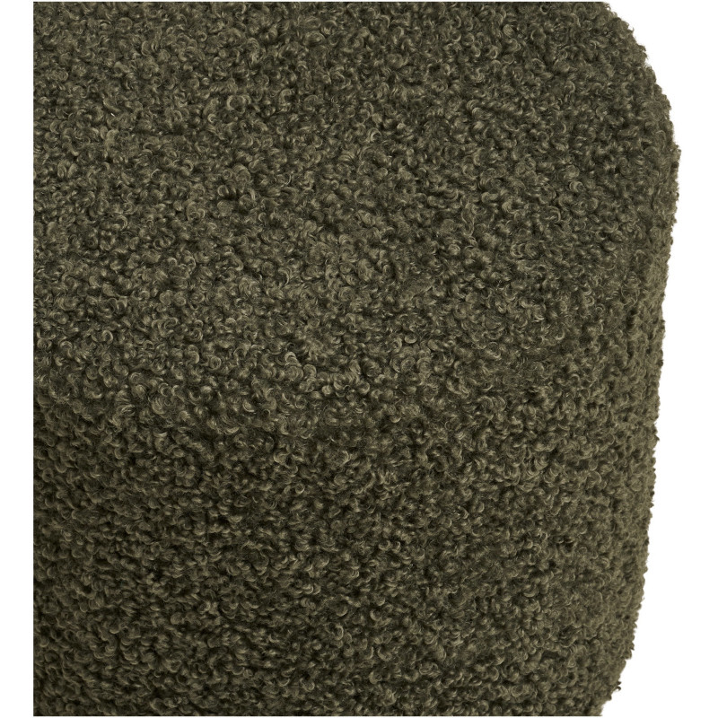 Ejby Pouf - Pouf, teddy, green ø34x36 cm, HN1301 