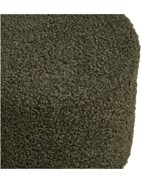 Ejby Pouf - Pouf, teddy, green ø34x36 cm, HN1301 