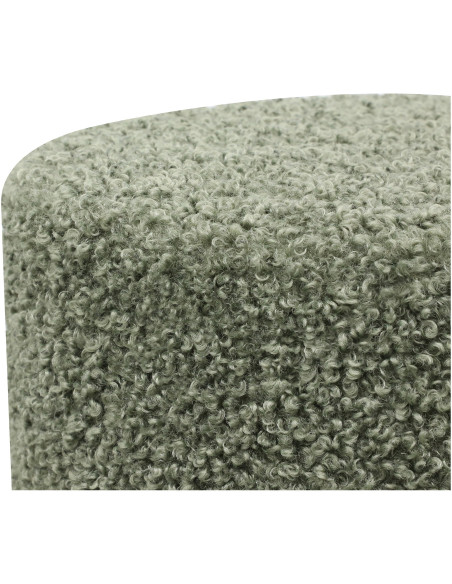 Ejby Pouf - Pouf, teddy, green ø34x36 cm, HN1301 
