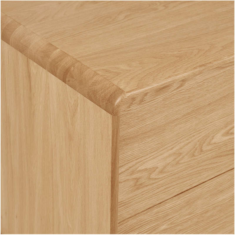 Buffet 2 portes 2 tiroirs en chêne naturel 180 x 45 x 75 cm Darwin 