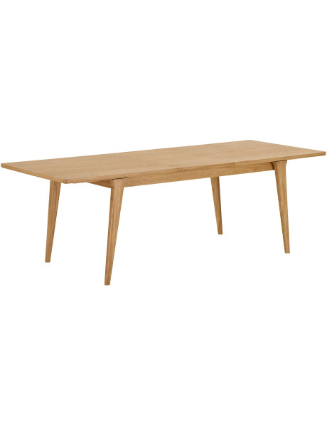 Table à manger extensible en chêne naturel 180-230 x 90 x 75 cm Darwin 