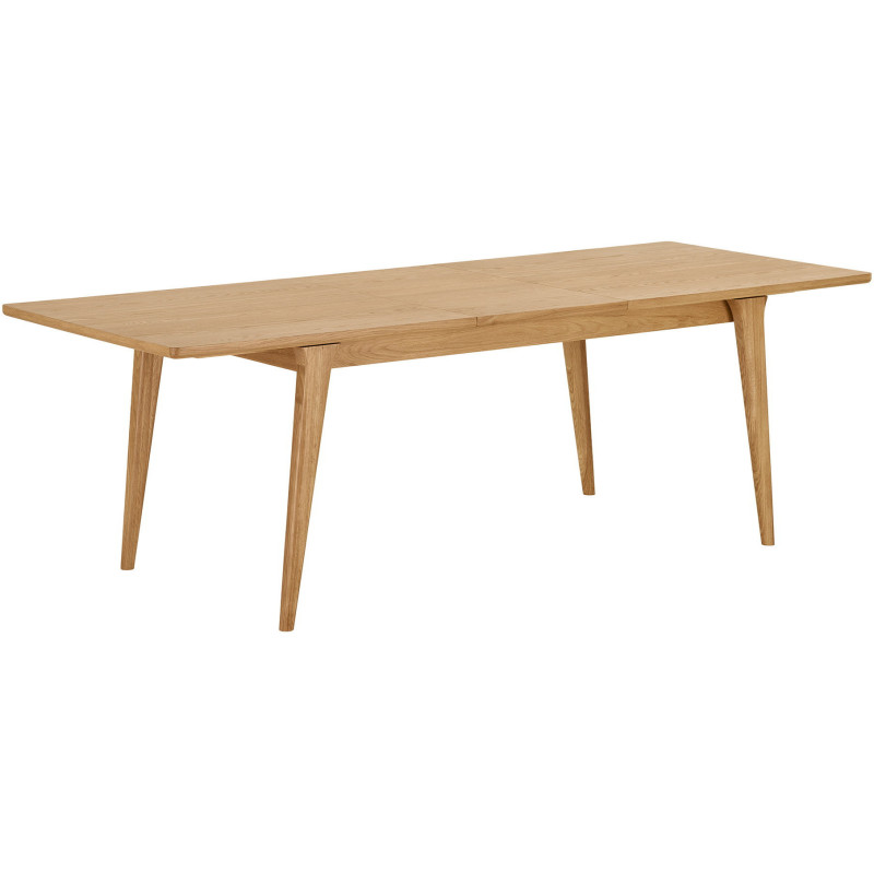 Table à manger extensible en chêne naturel 180-230 x 90 x 75 cm Darwin 