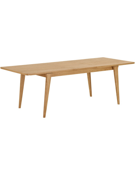 Table à manger extensible en chêne naturel 180-230 x 90 x 75 cm Darwin 