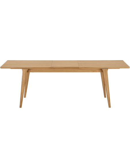 Table à manger extensible en chêne naturel 180-230 x 90 x 75 cm Darwin 