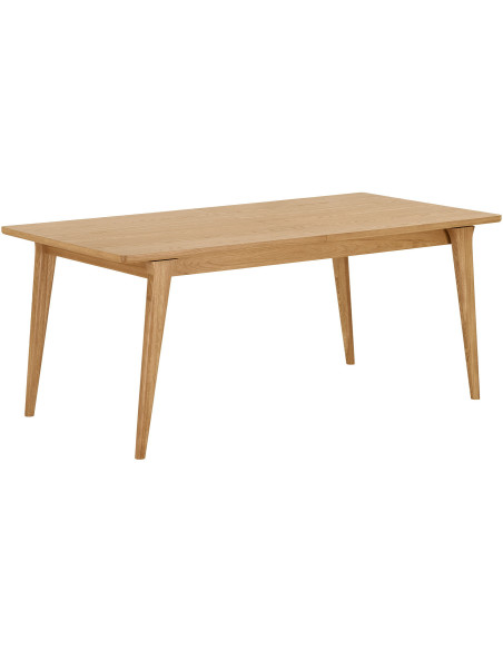 Table à manger extensible en chêne naturel 180-230 x 90 x 75 cm Darwin 