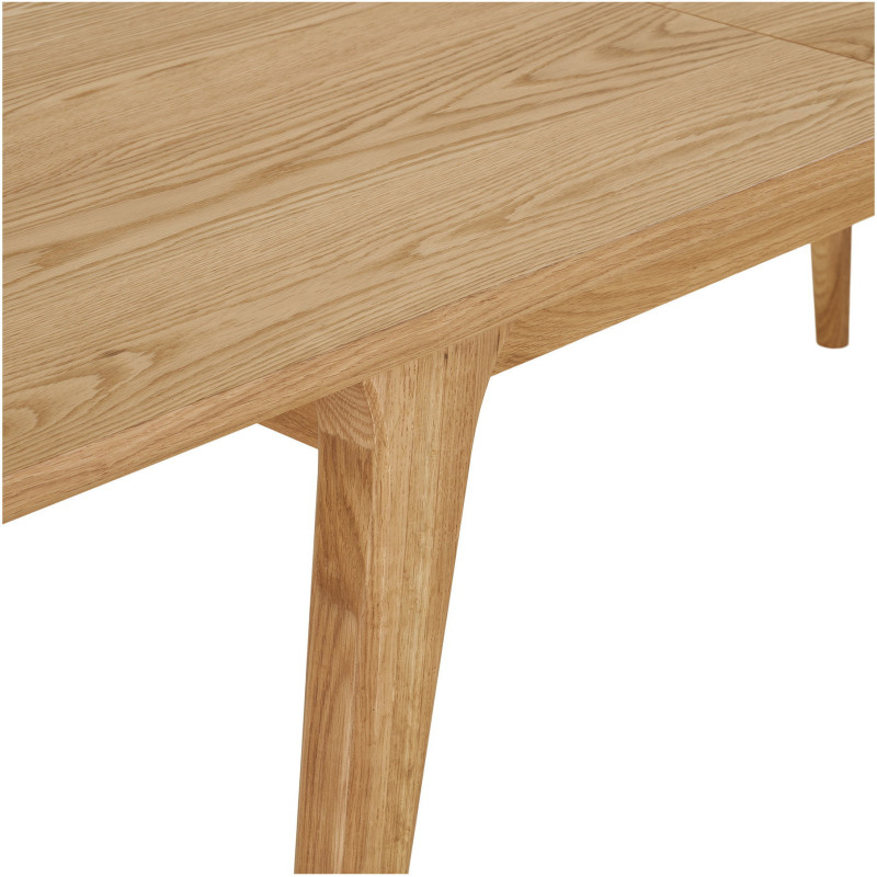 Table à manger extensible en chêne naturel 180-230 x 90 x 75 cm Darwin 