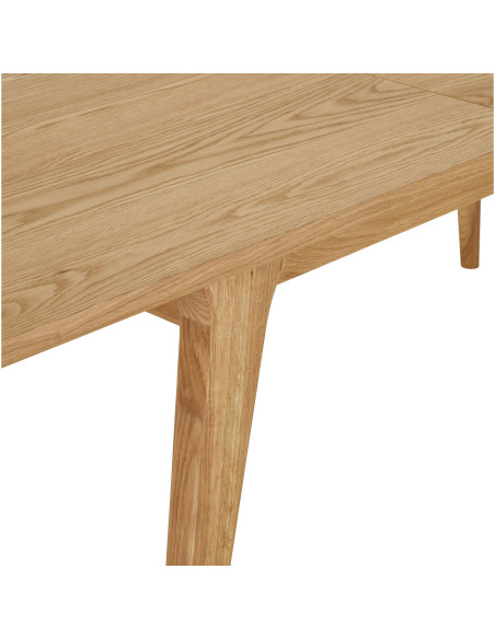 Table à manger extensible en chêne naturel 180-230 x 90 x 75 cm Darwin 