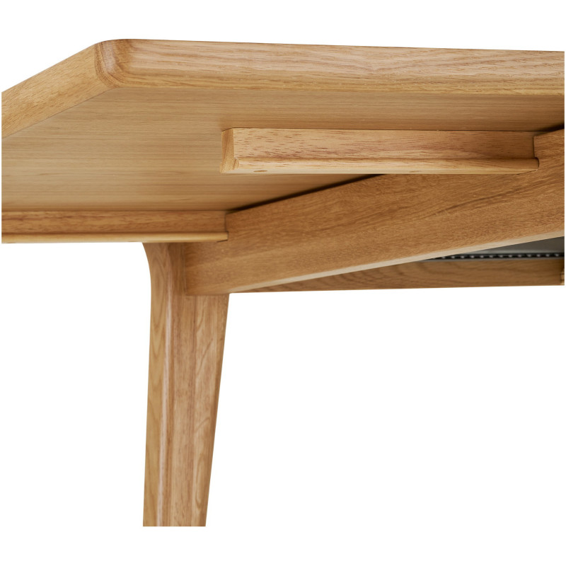 Table à manger extensible en chêne naturel 180-230 x 90 x 75 cm Darwin 