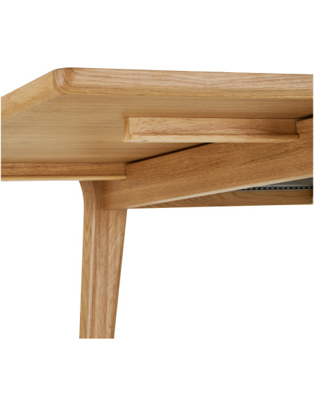 Table à manger extensible en chêne naturel 180-230 x 90 x 75 cm Darwin 