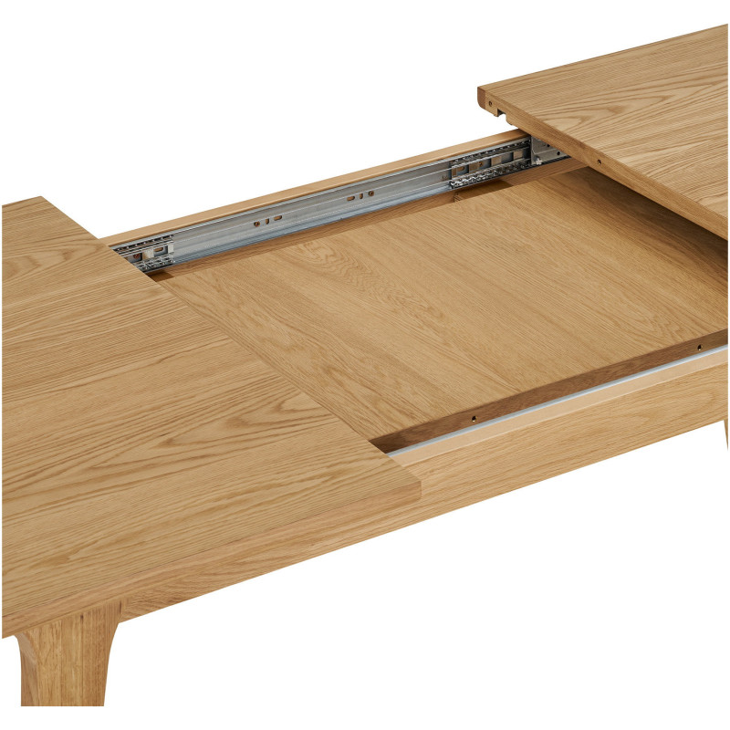 Table à manger extensible en chêne naturel 180-230 x 90 x 75 cm Darwin 