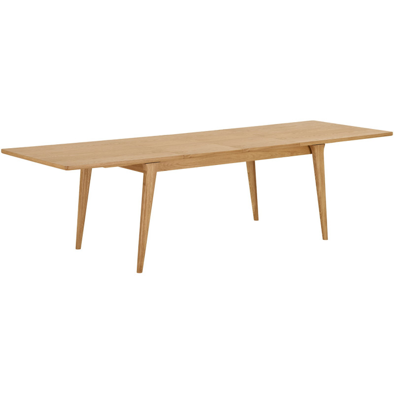 Table à manger extensible en chêne naturel 240-340 x 100 x 75 cm Darwin 