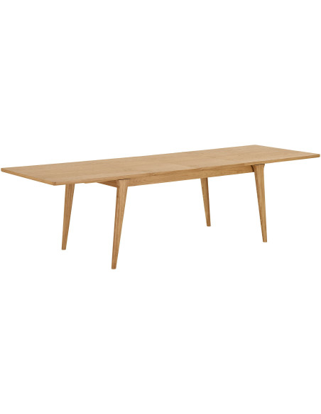 Table à manger extensible en chêne naturel 240-340 x 100 x 75 cm Darwin 