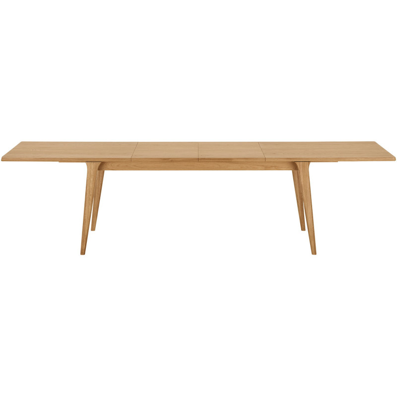 Table à manger extensible en chêne naturel 240-340 x 100 x 75 cm Darwin 