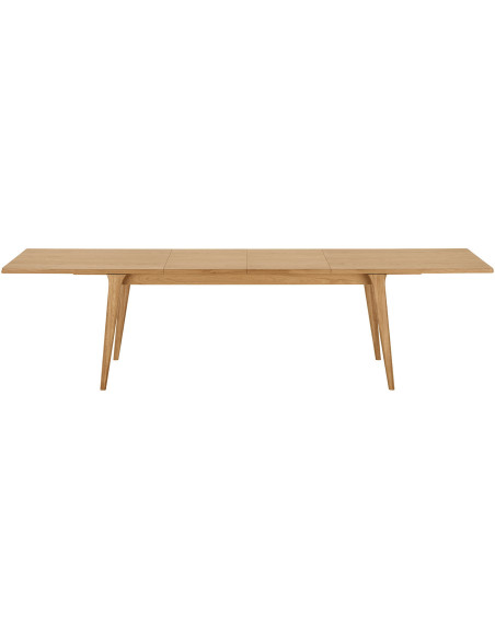 Table à manger extensible en chêne naturel 240-340 x 100 x 75 cm Darwin 