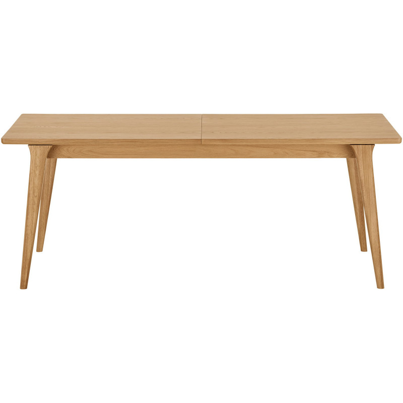 Table à manger extensible en chêne naturel 240-340 x 100 x 75 cm Darwin 