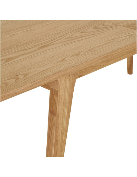 Table à manger extensible en chêne naturel 240-340 x 100 x 75 cm Darwin 