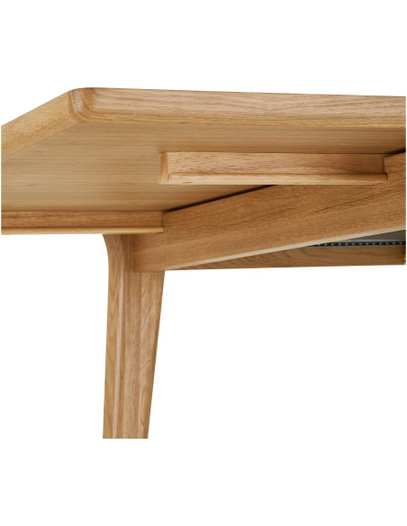 Table à manger extensible en chêne naturel 240-340 x 100 x 75 cm Darwin 