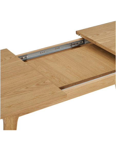 Table à manger extensible en chêne naturel 240-340 x 100 x 75 cm Darwin 