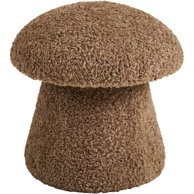 Enna Pouf - Pouf, artificial fur, brown ø45x45 cm, HN1062 