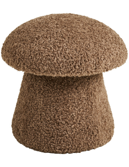 Enna Pouf - Pouf, artificial fur, brown ø45x45 cm, HN1062 