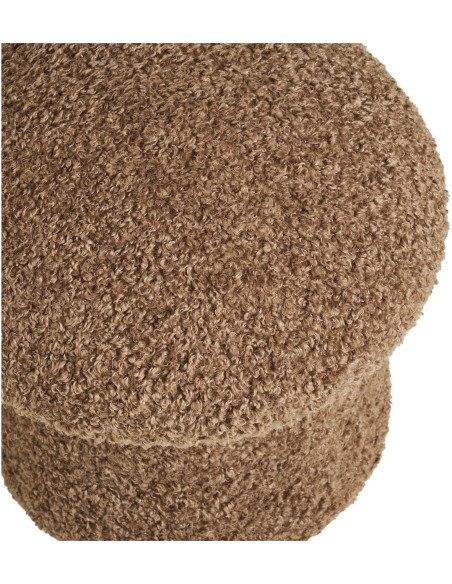 Enna Pouf - Pouf, artificial fur, brown ø45x45 cm, HN1062 
