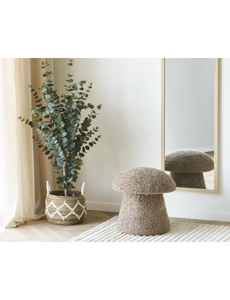 Pouf champignon marron en fausse fourrure Ø 45 x 45 cm Enna House Nordic - 2