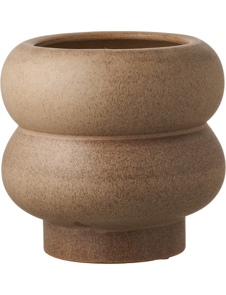 Flowerpot - Flowerpot, ceramic, brown ø19x17,5 cm 