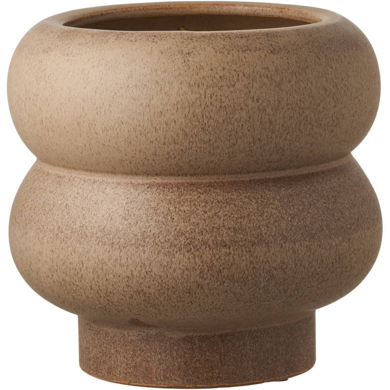 Flowerpot - Flowerpot, ceramic, brown ø19x17,5 cm 