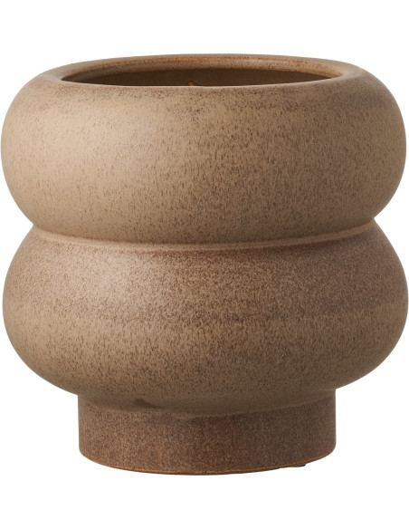Flowerpot - Flowerpot, ceramic, brown ø19x17,5 cm 