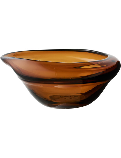 Bowl - Bowl, mouthblown glass, smoked brown 29x26x11 cm 