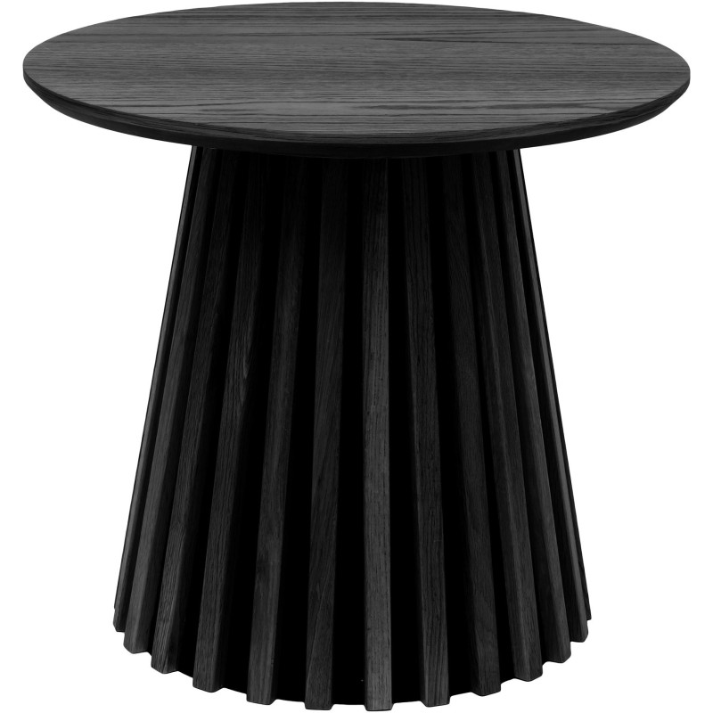 Table d’appoint Ø50 x H45 cm noir placage chêne Osaka 