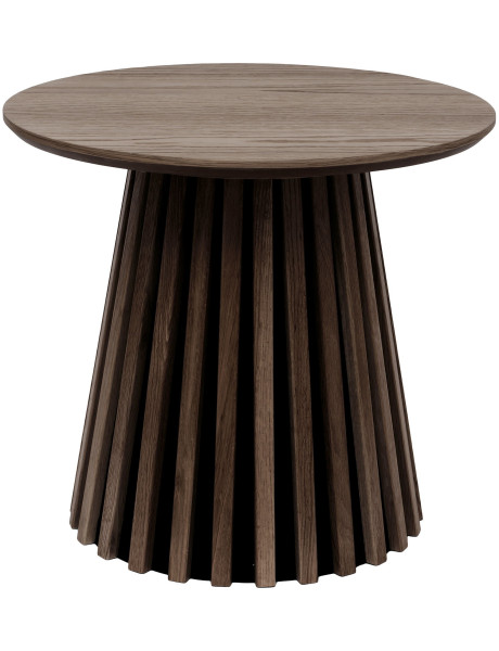 Table d'appoint Ø50 x H45 cm bois fumé texturé Osaka 