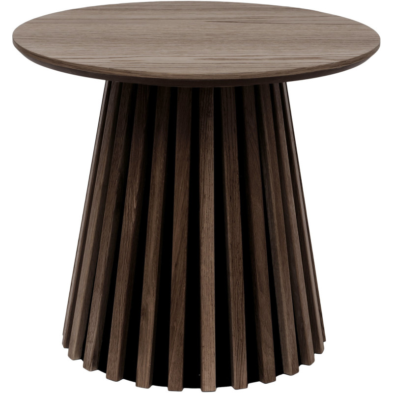 Table d'appoint Ø50 x H45 cm bois fumé texturé Osaka 