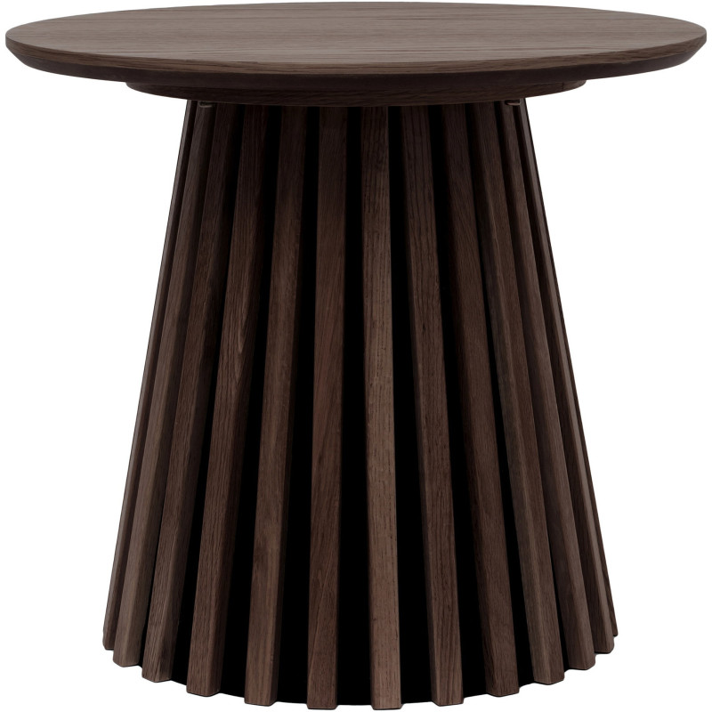 Table d'appoint Ø50 x H45 cm bois fumé texturé Osaka 