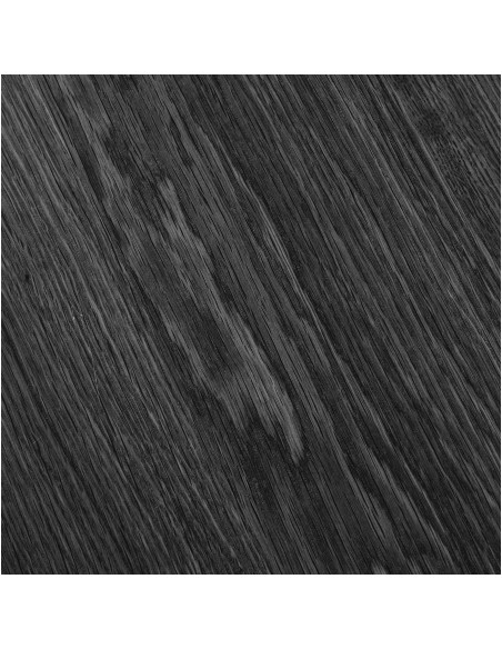 Table à manger ronde Ø120 cm noir finition chêne Osaka 