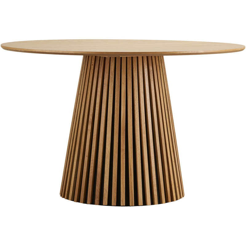 Table à manger ronde 4 personnes Ø120 cm chêne naturel Osaka 