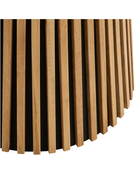 Table à manger ronde 4 personnes Ø120 cm chêne naturel Osaka 