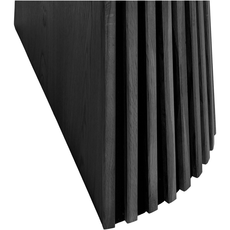 Table à manger extensible 6 à 10 personnes L120-240 cm noir finition chêne Osaka 