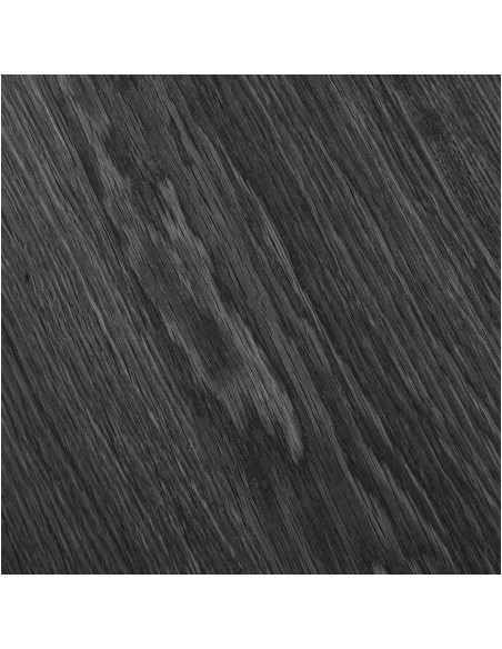 Table à manger extensible 6 à 10 personnes L120-240 cm noir finition chêne Osaka 