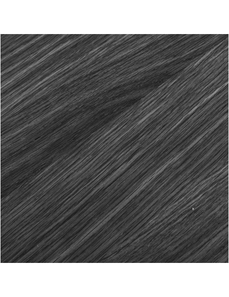 Table à manger ronde Ø140 cm noir finition chêne Osaka 