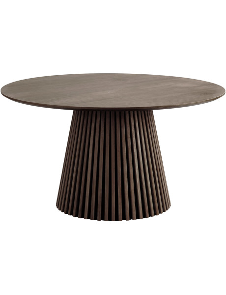 Table à manger ronde 6 personnes Ø140 cm chêne fumé Osaka 