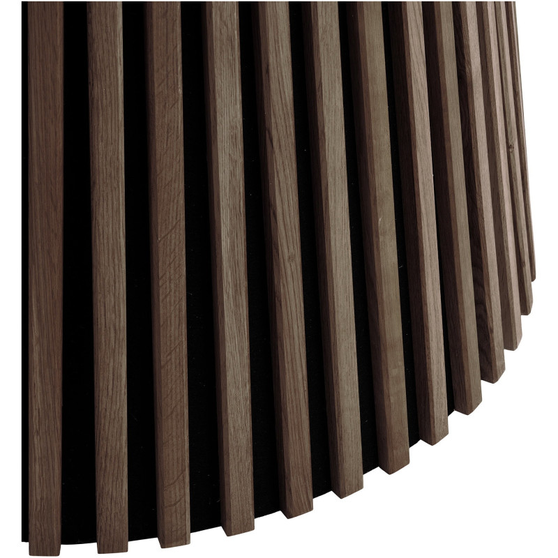 Table à manger ronde 6 personnes Ø140 cm chêne fumé Osaka 